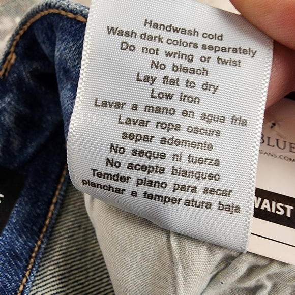 Judy Blue High Waist Vintage Destroyed Straight Leg NWT Blue Size 7/28 - Picture 15 of 16